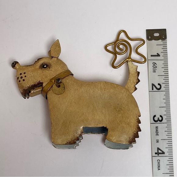 Scottie Dog Metal Figurine with Picture Holder Tail - Picture 8 of 9